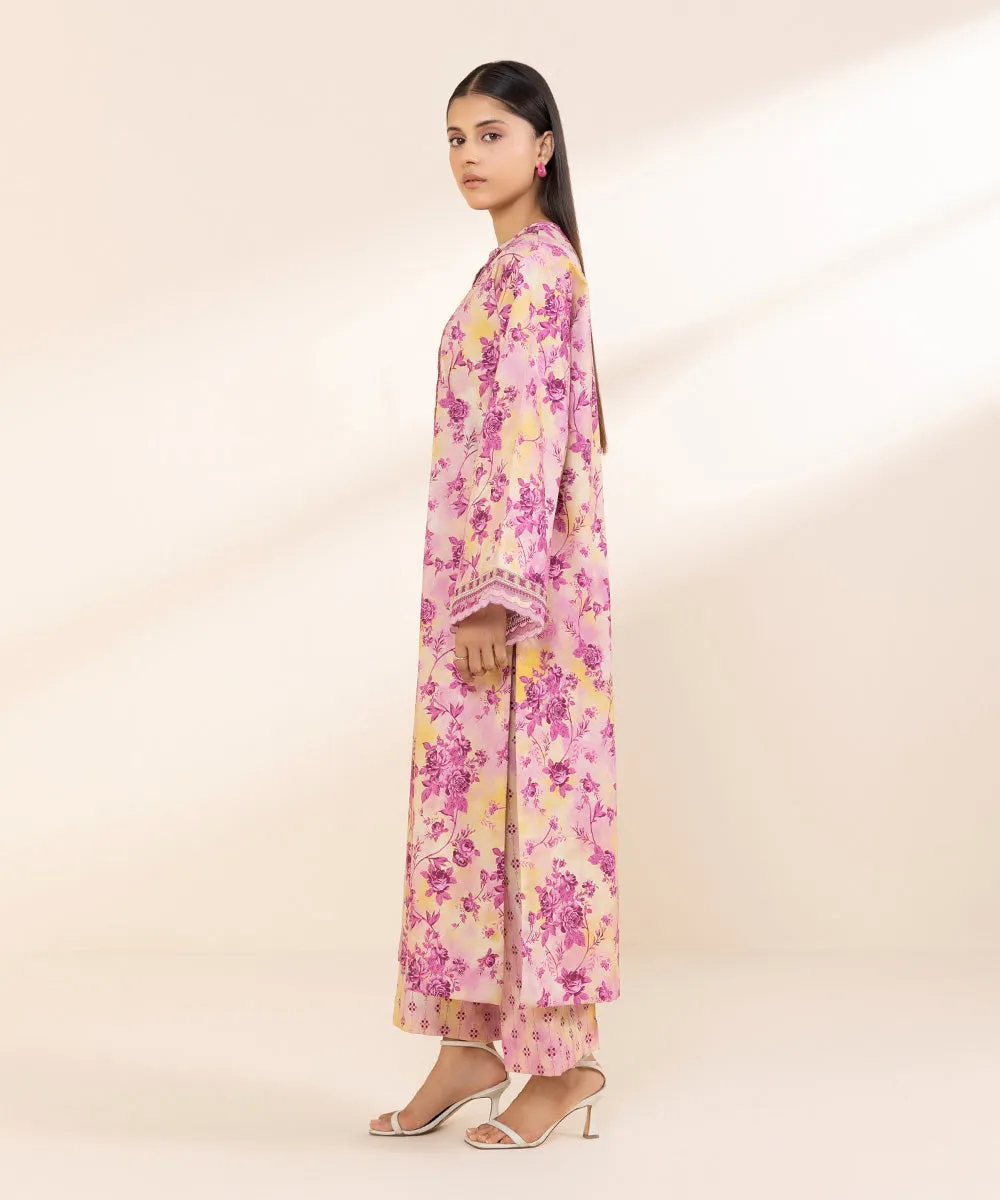 2 Piece - Embroidered Cotton Viscose Suit