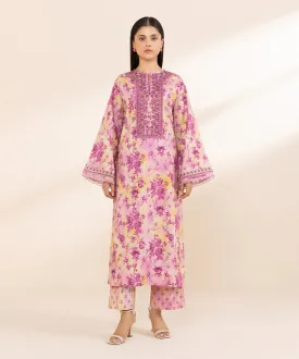 2 Piece - Embroidered Cotton Viscose Suit