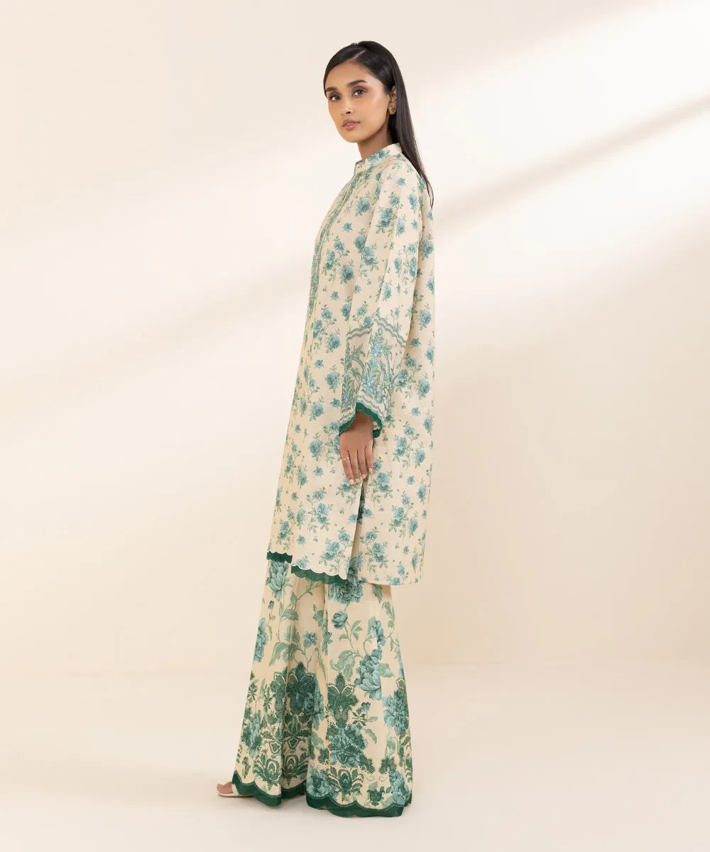 2 Piece - Embroidered Khaddar Suit