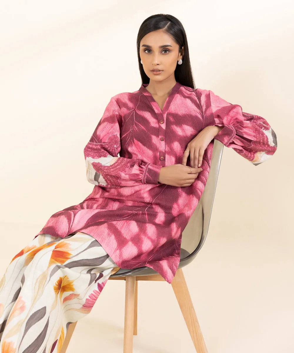 2 Piece - Printed Khaddar Suit