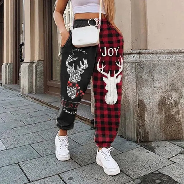 2021 New!!! Women's Skull Pattern Print Harajuku Sport Trouser Casual Streetwear Sweatpants Size 3XL