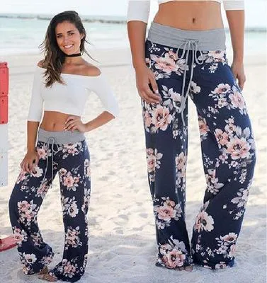 2021 Palazzo Female Sports Pants Wide Leg Pant High Waist Baggy Size 3 XL