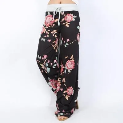 2021 Palazzo Female Sports Pants Wide Leg Pant High Waist Baggy Size M