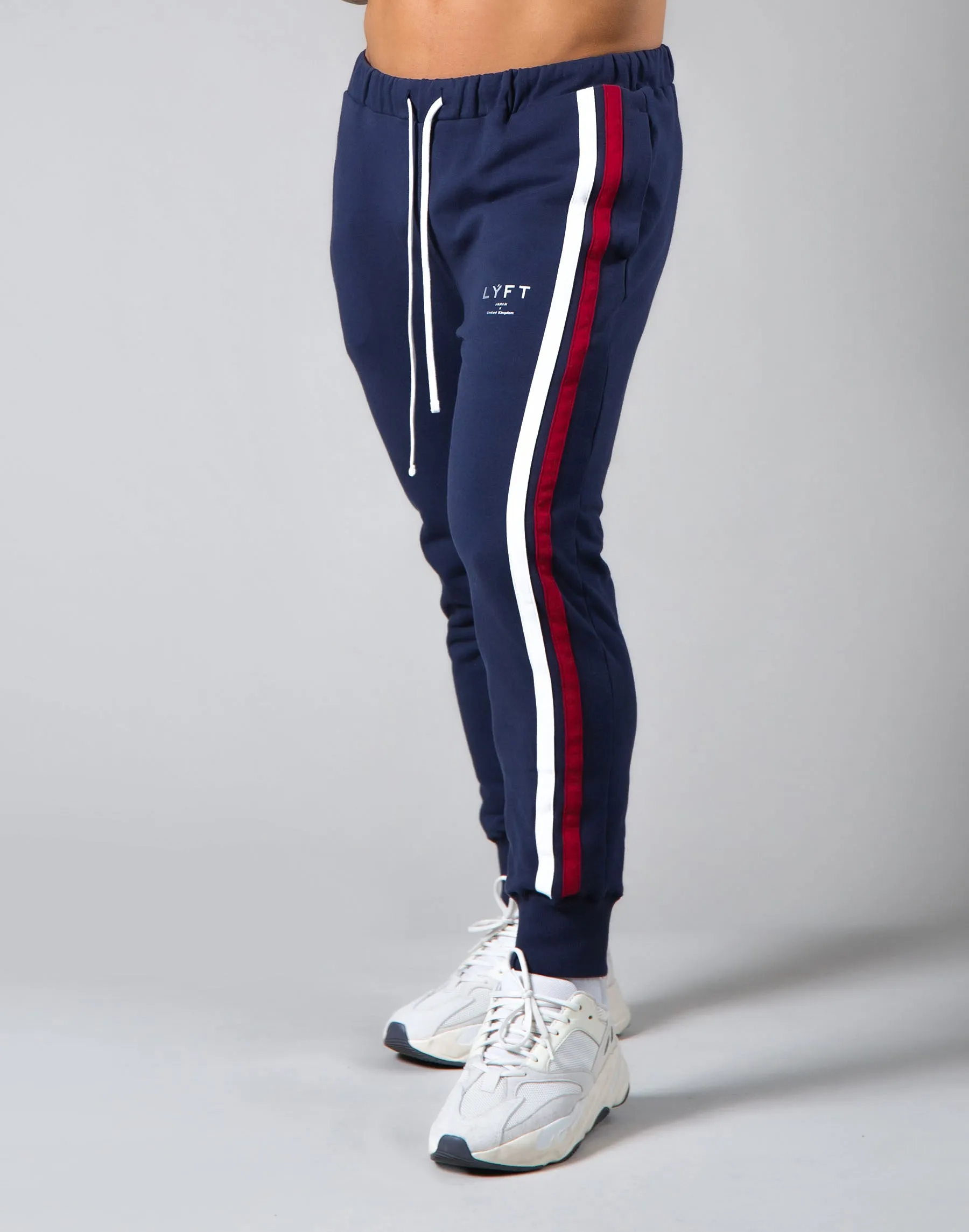 2Way Stretch Side 2 Line Warm Sweat Pants - Navy