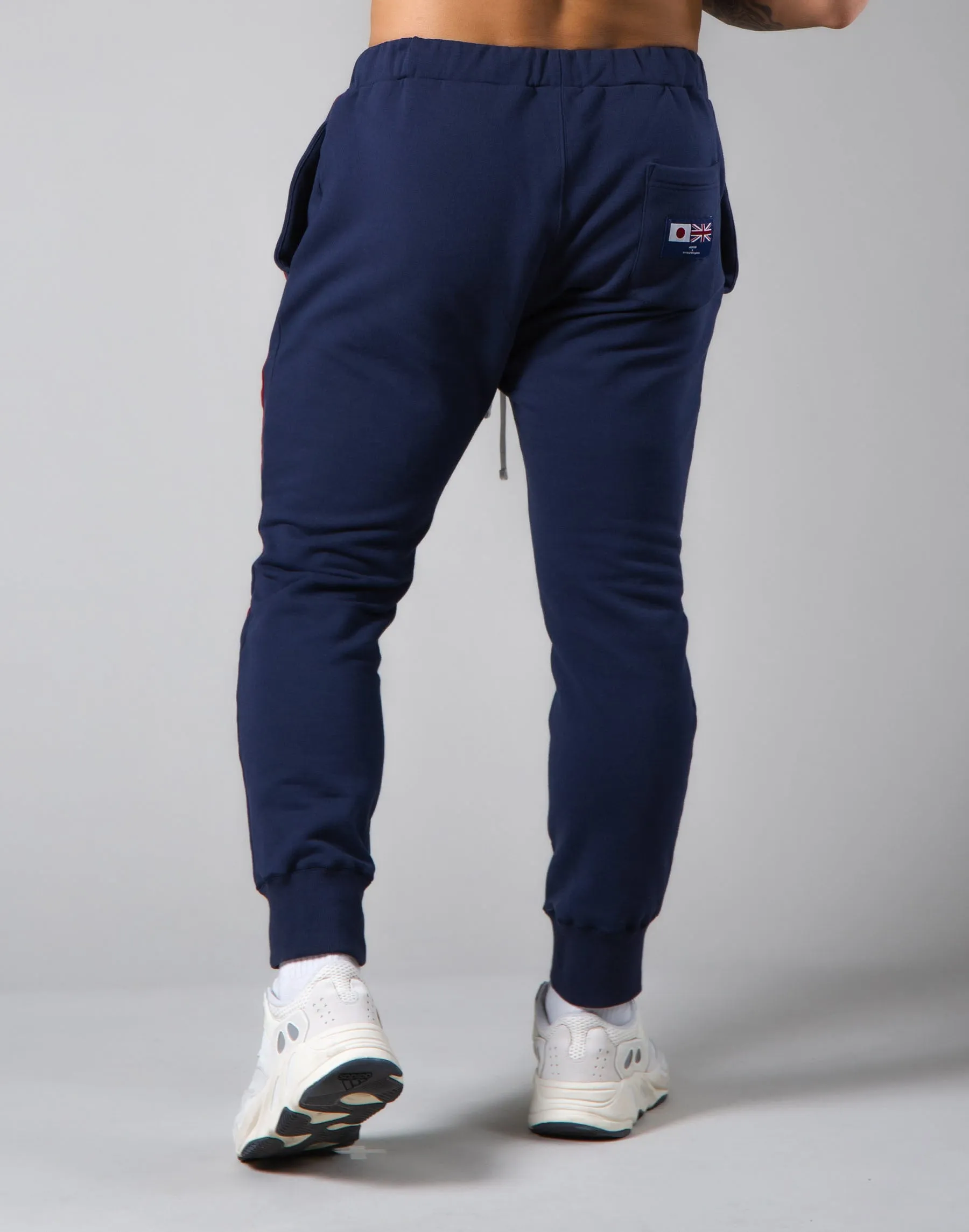 2Way Stretch Side 2 Line Warm Sweat Pants - Navy