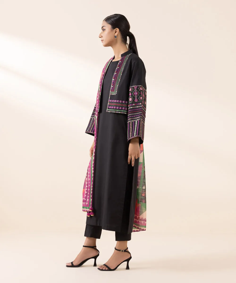 3 Piece - Embroidered Arabic Lawn Suit