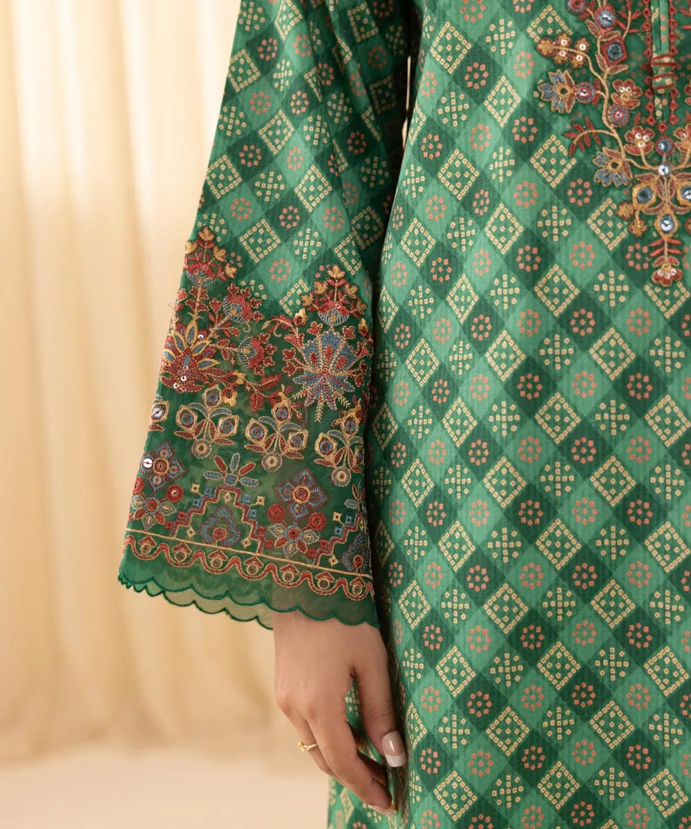 3 Piece -  Embroidered Cotton Viscose Suit