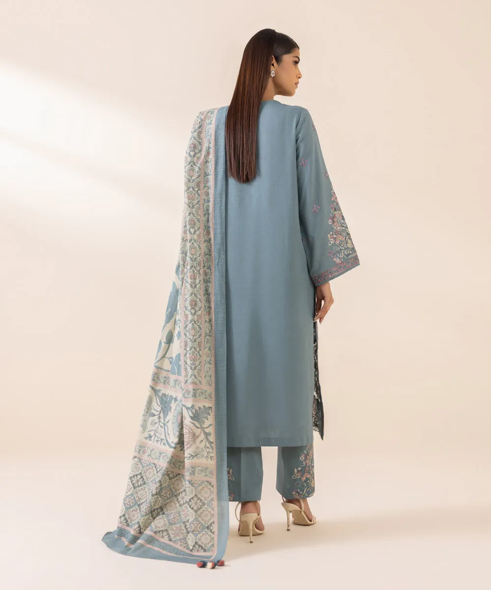 3 Piece - Embroidered Karandi Suit