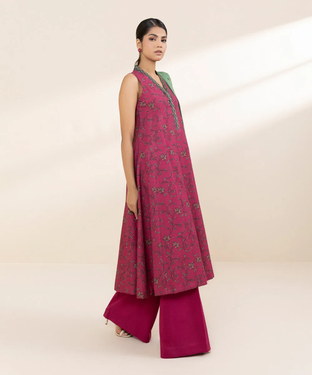 3 Piece - Embroidered Khaddar Suit