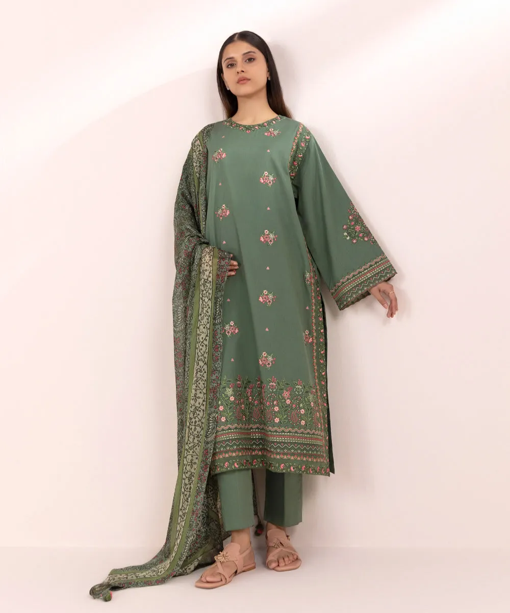 3 Piece - Embroidered Lawn Suit