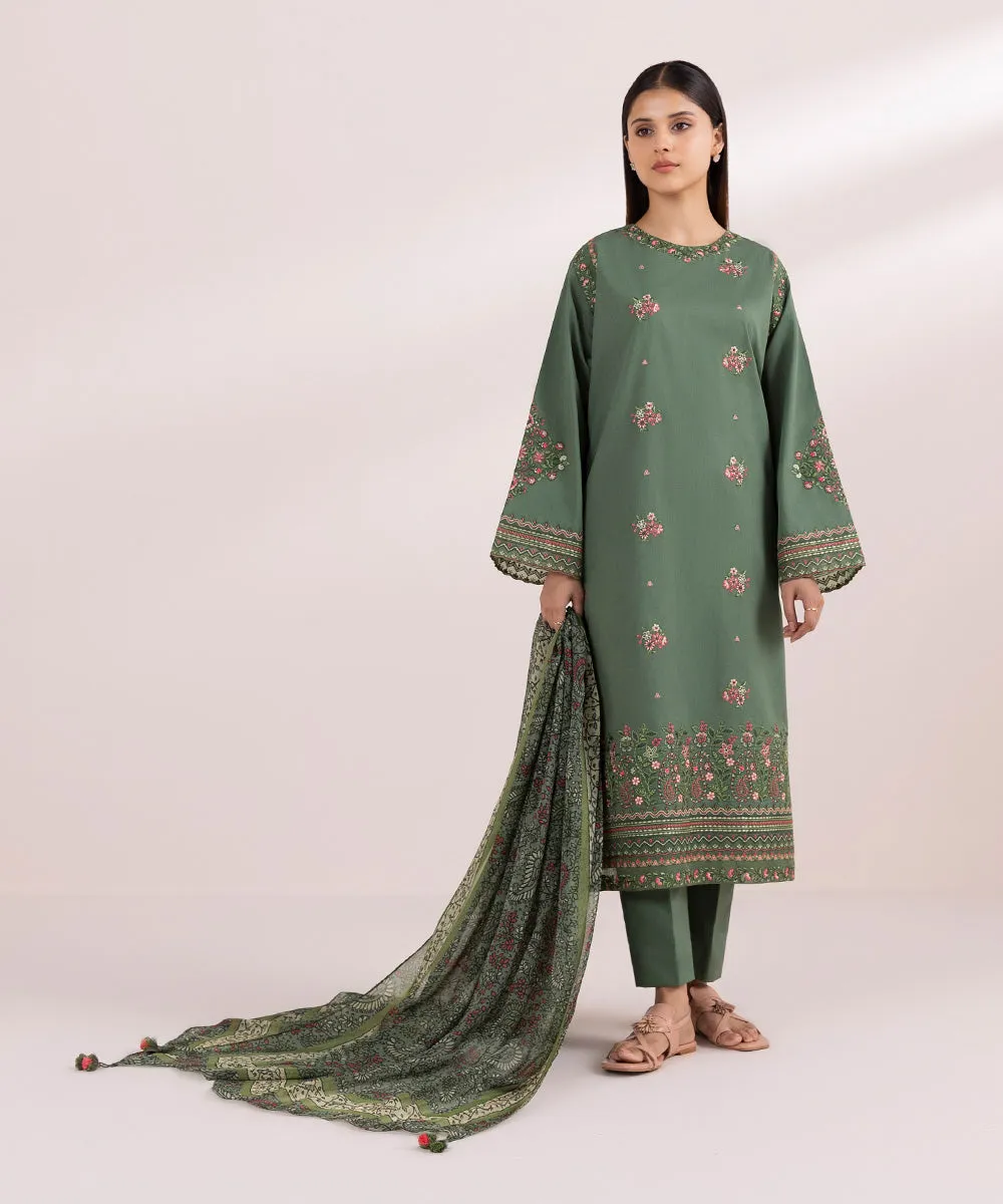 3 Piece - Embroidered Lawn Suit