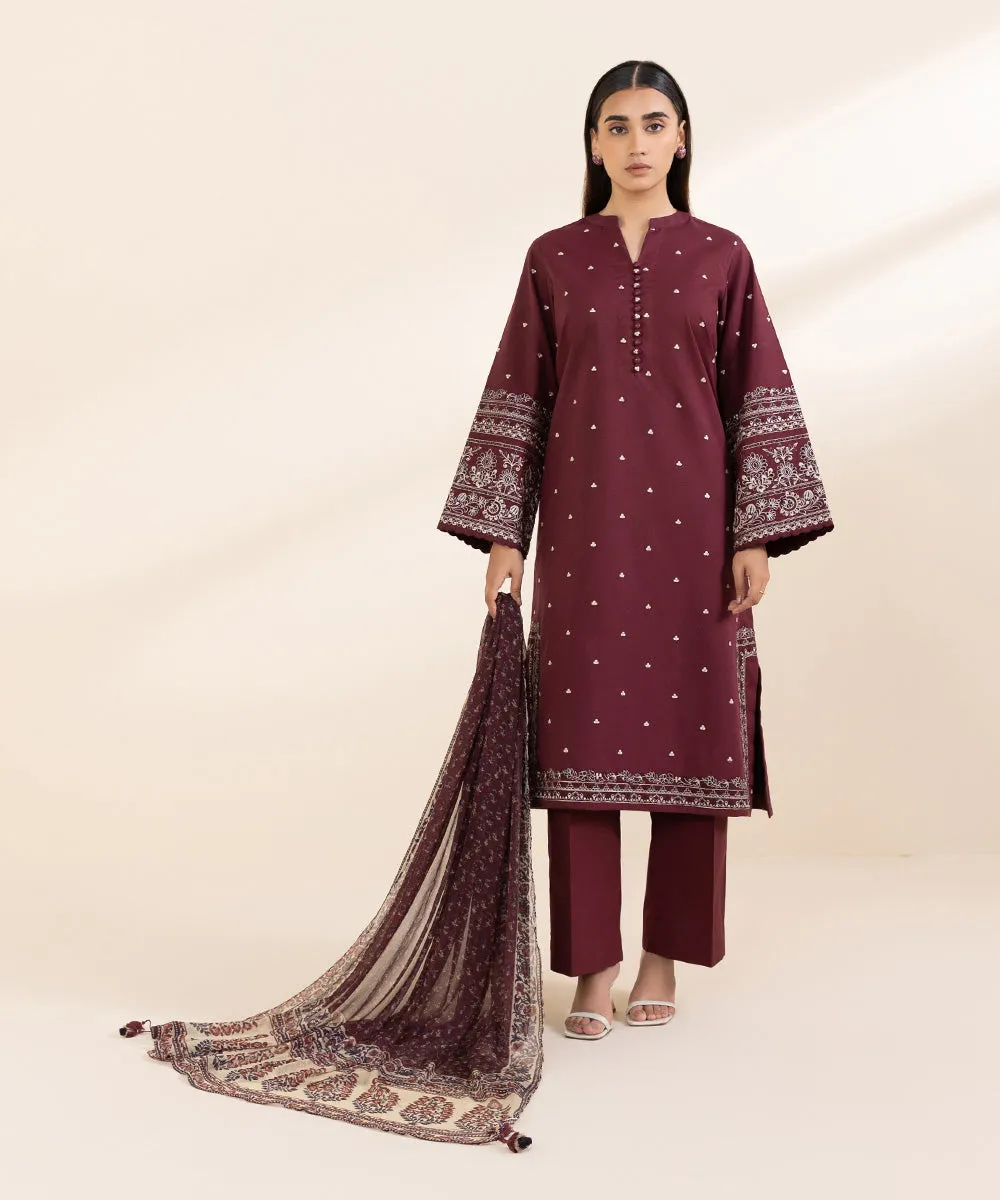 3 Piece - Embroidered Lawn Suit