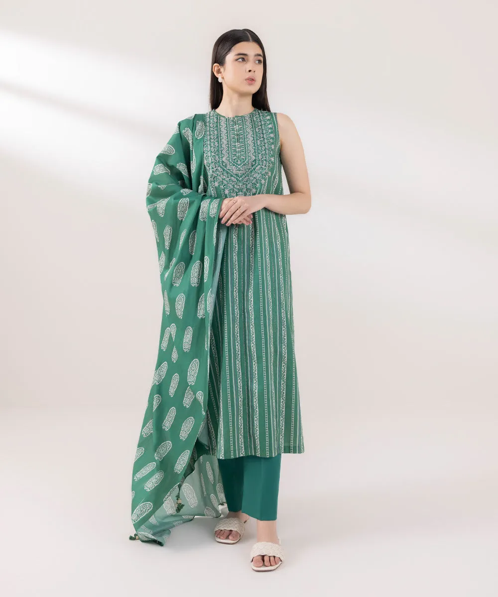 3 Piece - Embroidered Lawn Suit