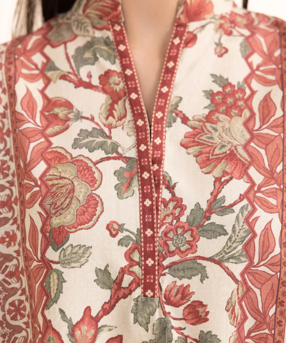 3 Piece - Embroidered Linen Jacquard Suit