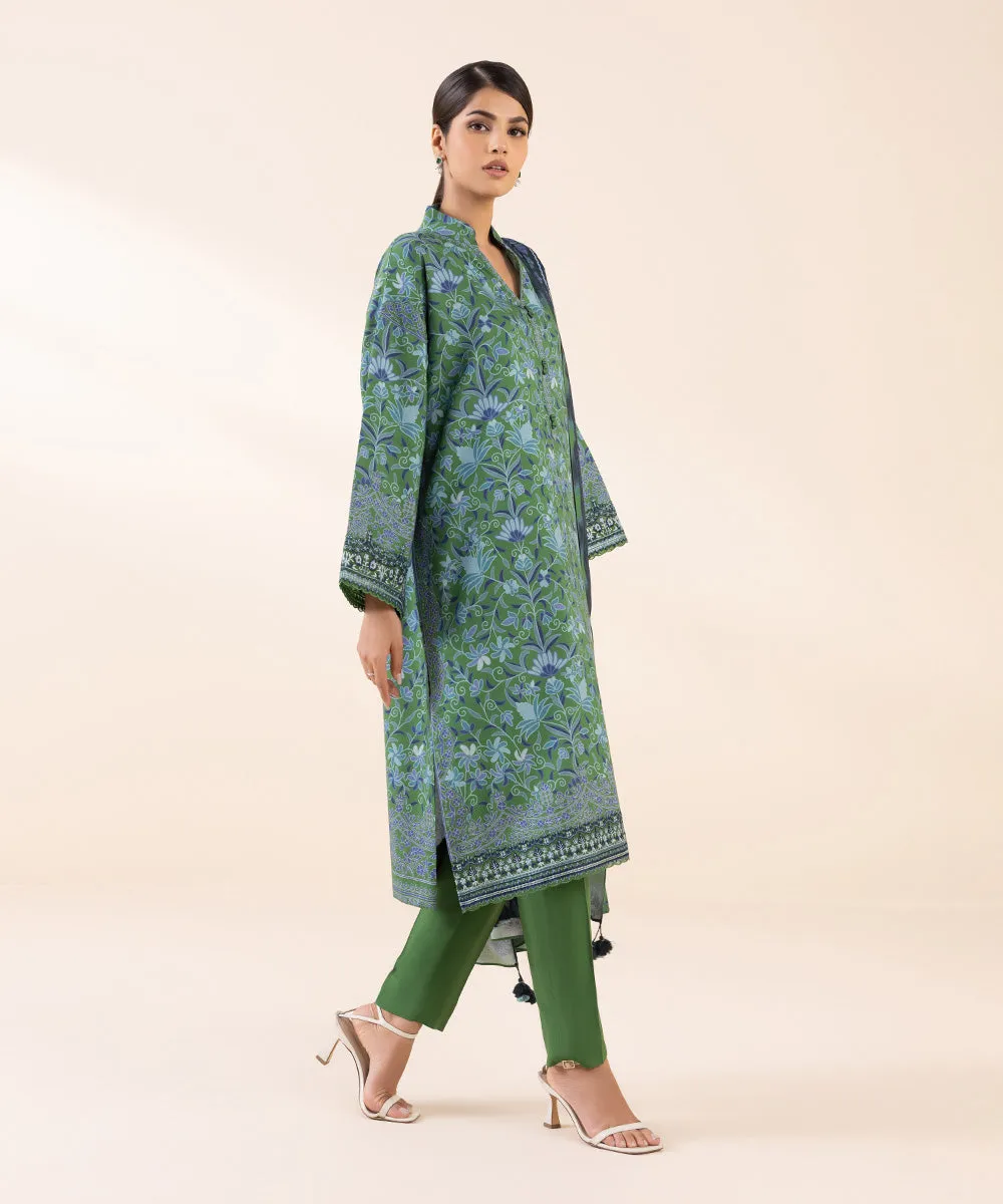 3 Piece - Embroidered Linen Suit