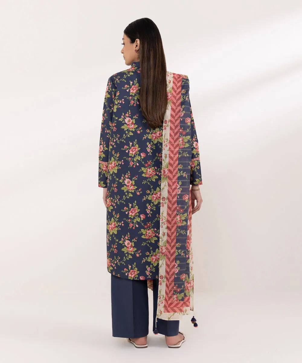 3 Piece - Printed Cambric Suit