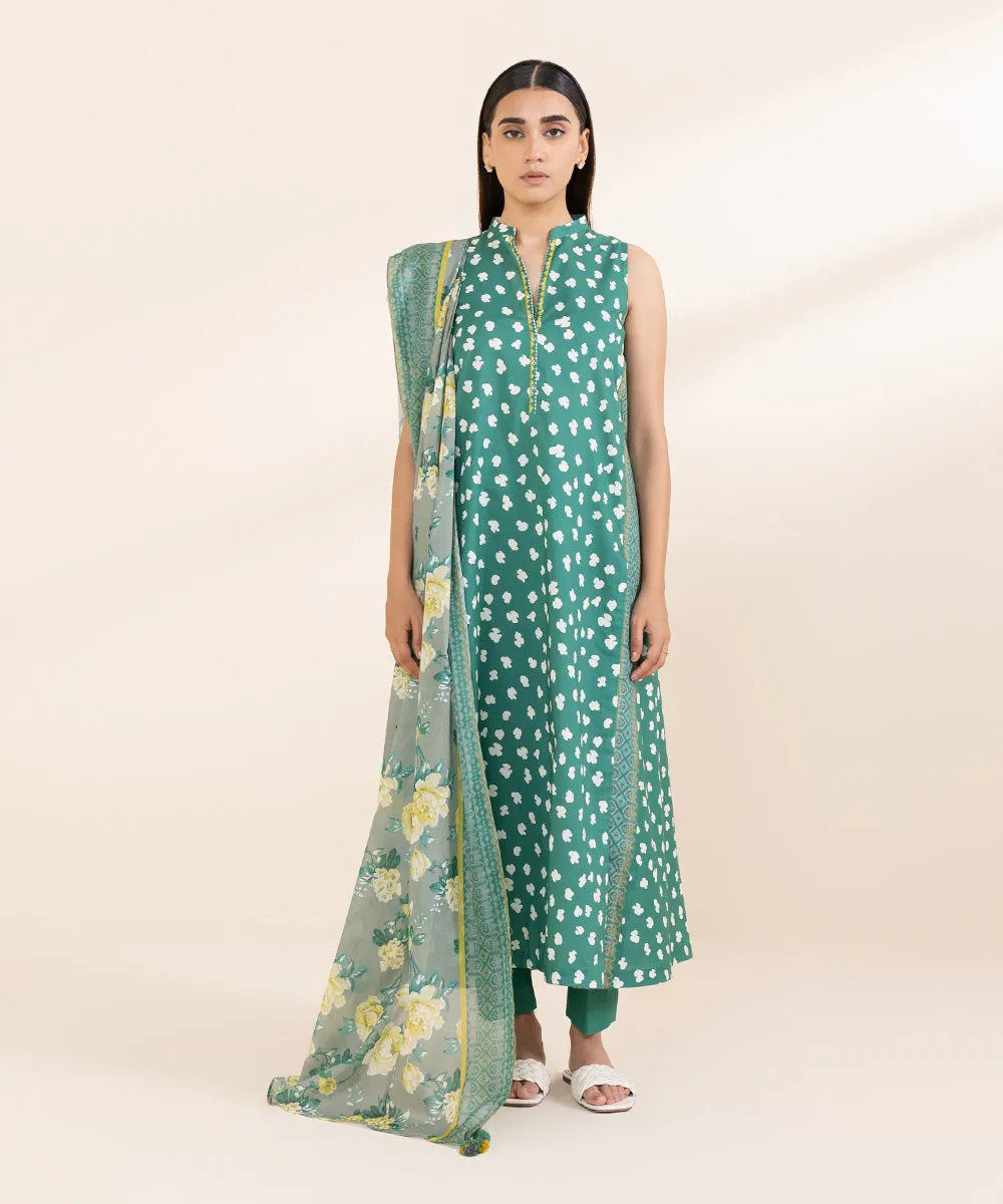 3 Piece - Printed Lawn Suit