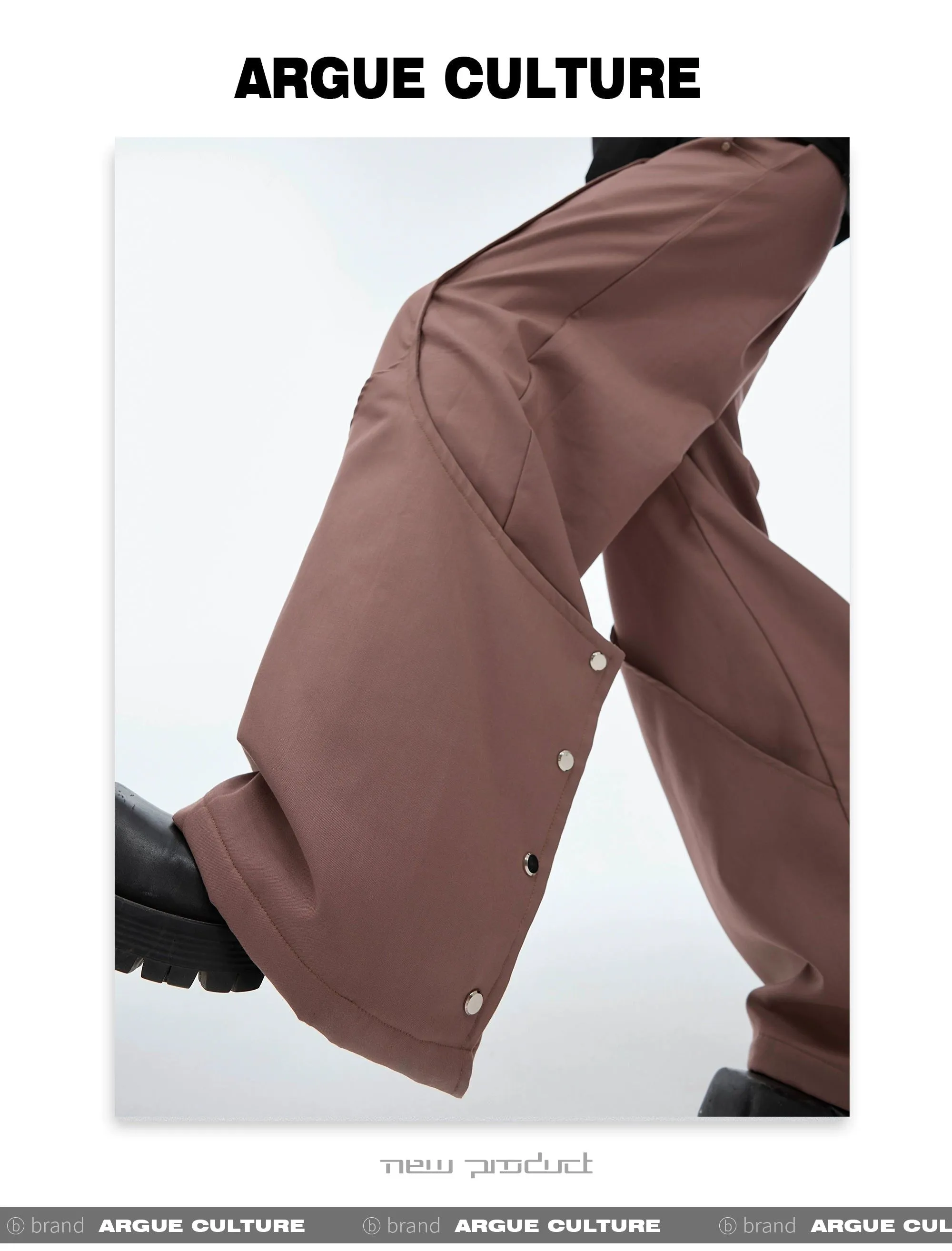 3D Side Buttons Trousers