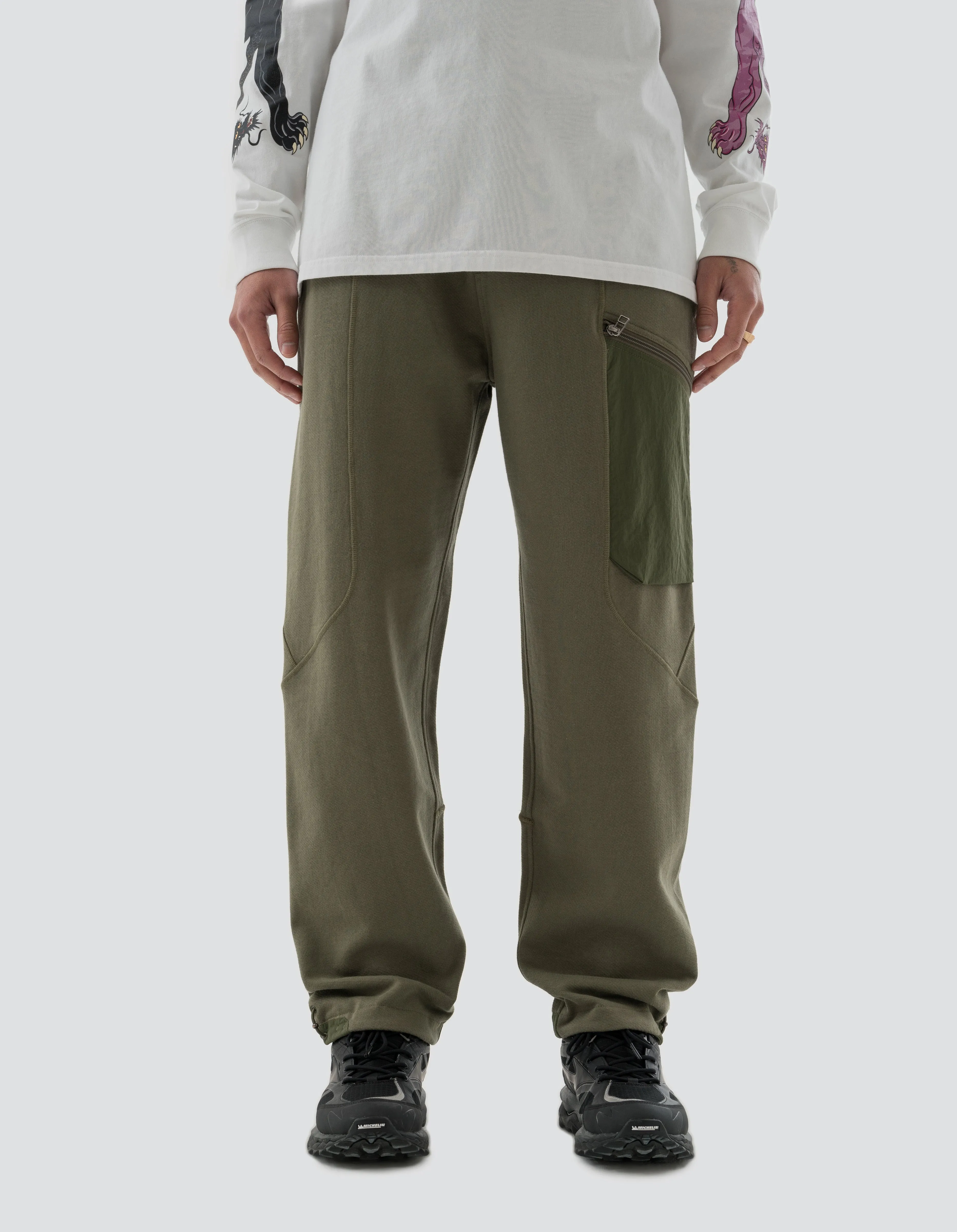 5286 Articulated Tech Cargo Sweatpants Olive OG-107F