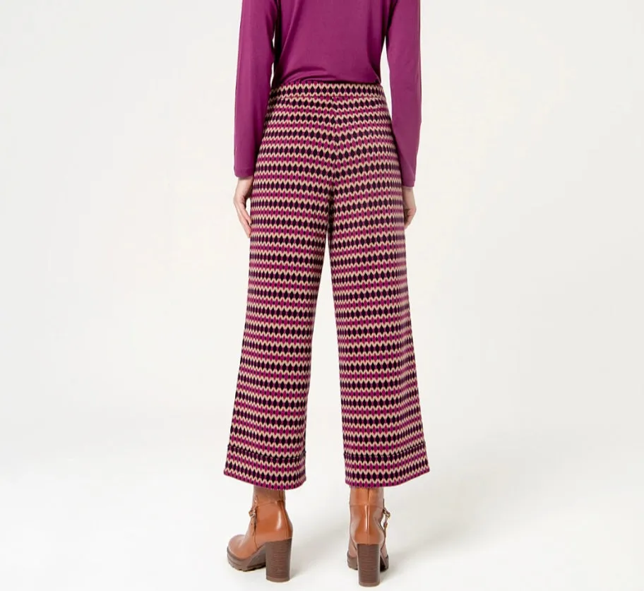 564RIDA515 Wide Leg Jacquard Pant