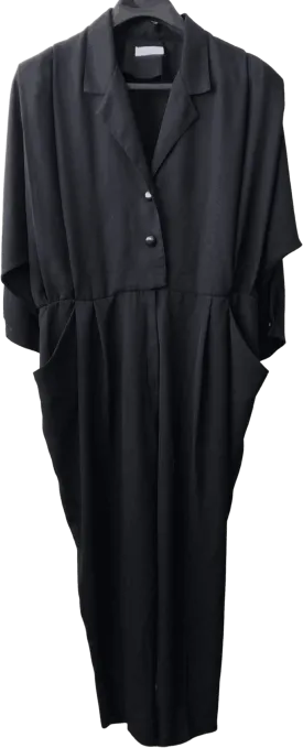 '80’s Black Jumpsuit with Dolman Sleeves by Lew Magram