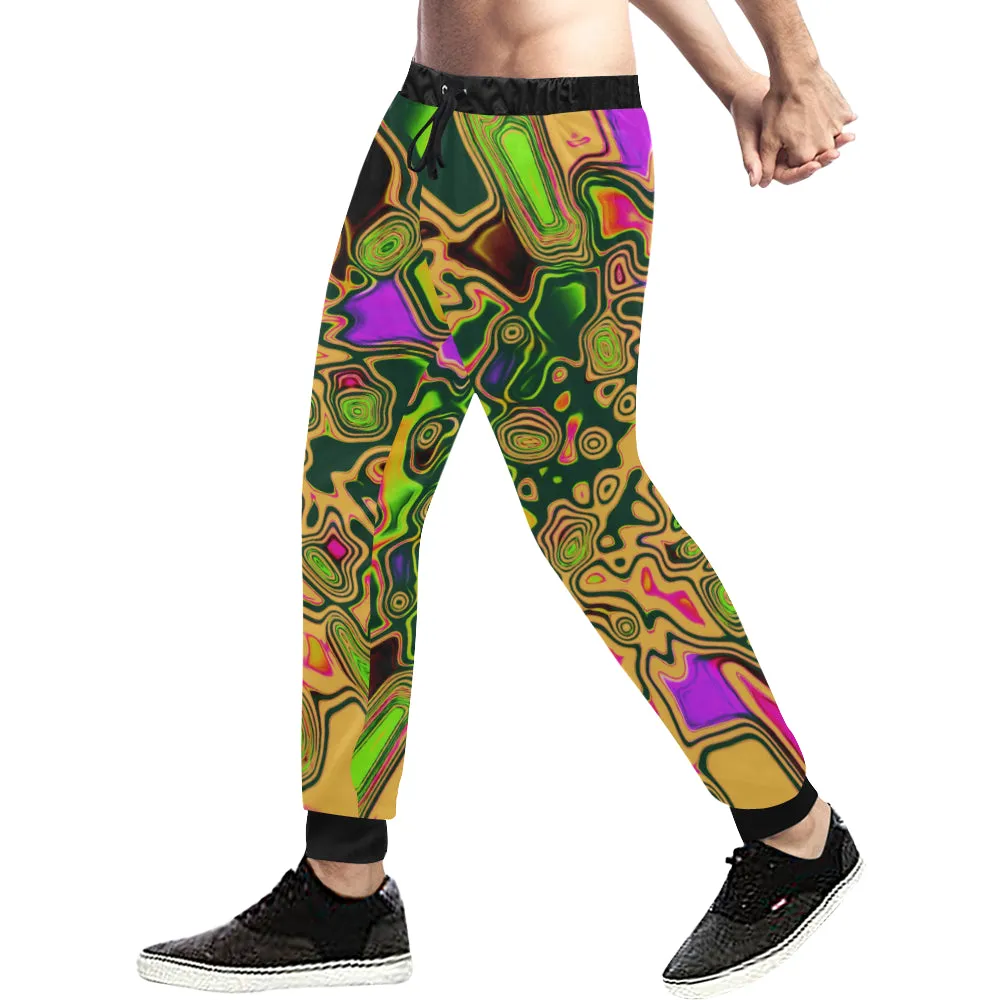 90s Color Splash Men's Big & Tall All Over Print Jogger Sweatpants