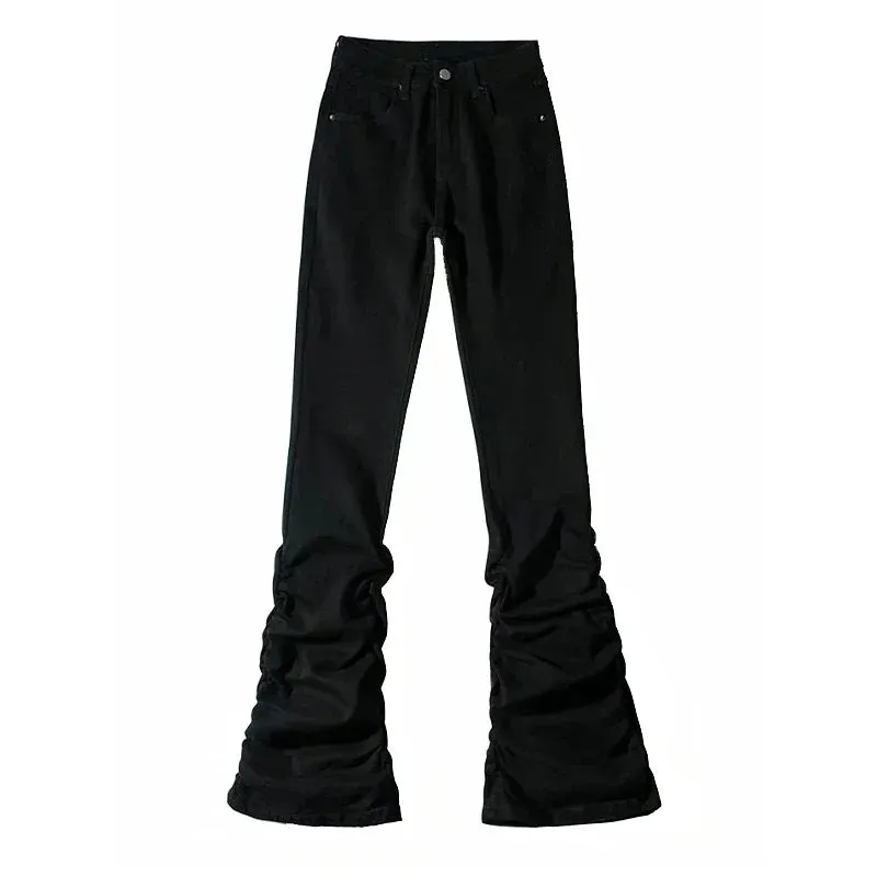 90s Retro Ruched Flare Halloween Pants