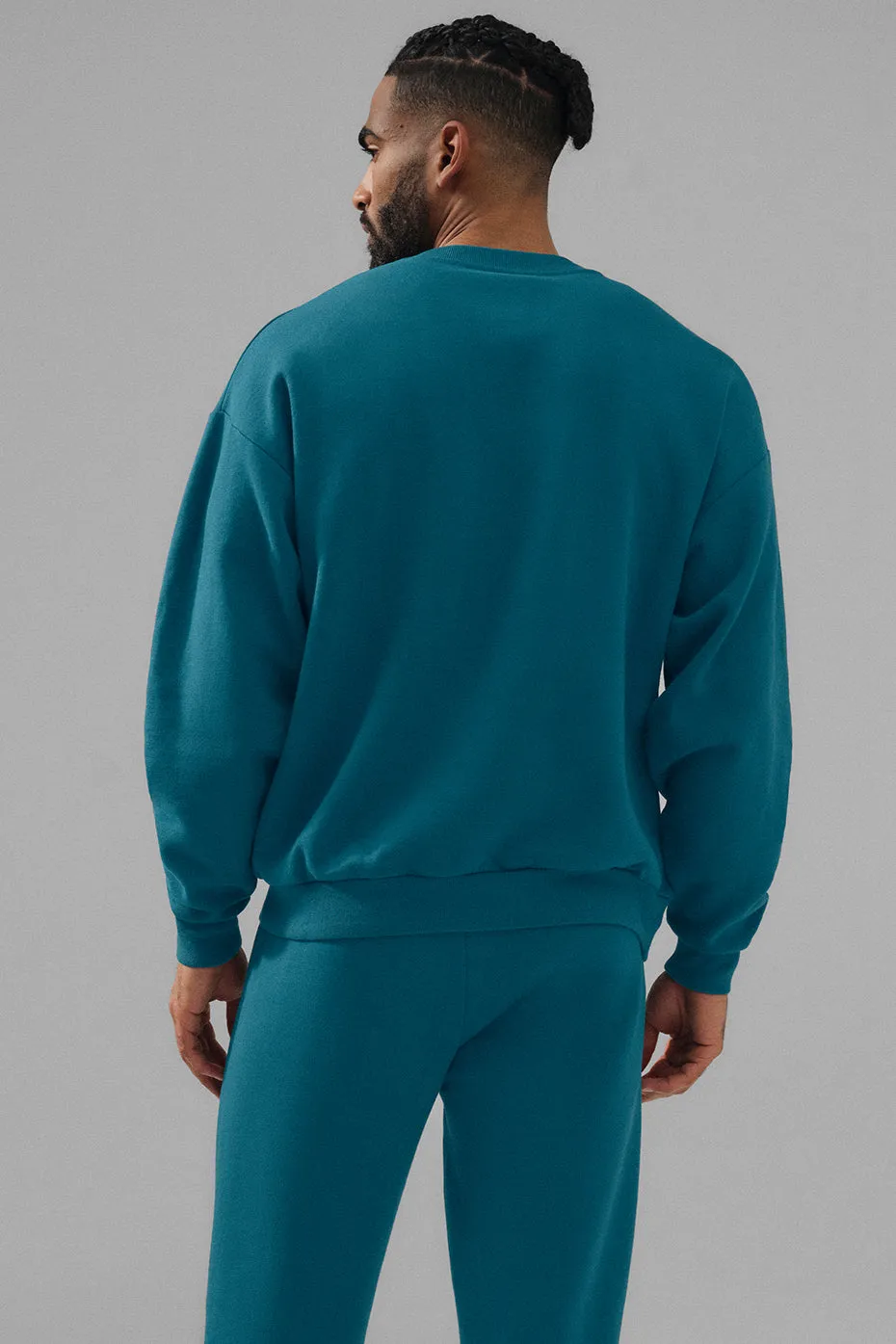 Accolade Crew Neck Pullover - Oceanic Teal