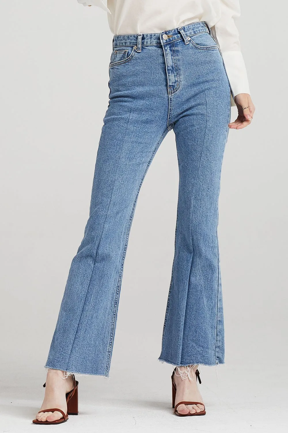 Adelyn Bootcut Jeans w/Front Seam