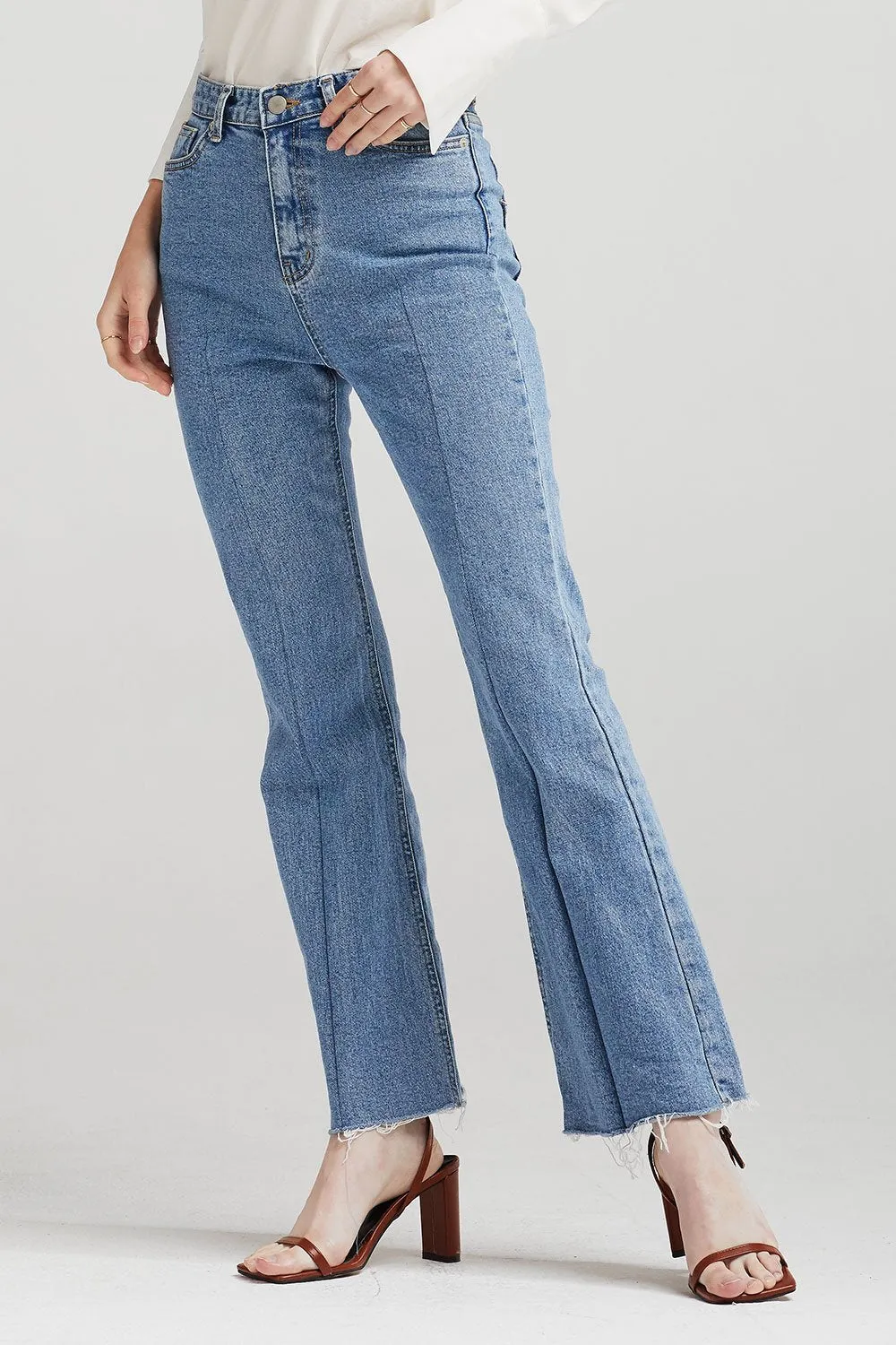 Adelyn Bootcut Jeans w/Front Seam