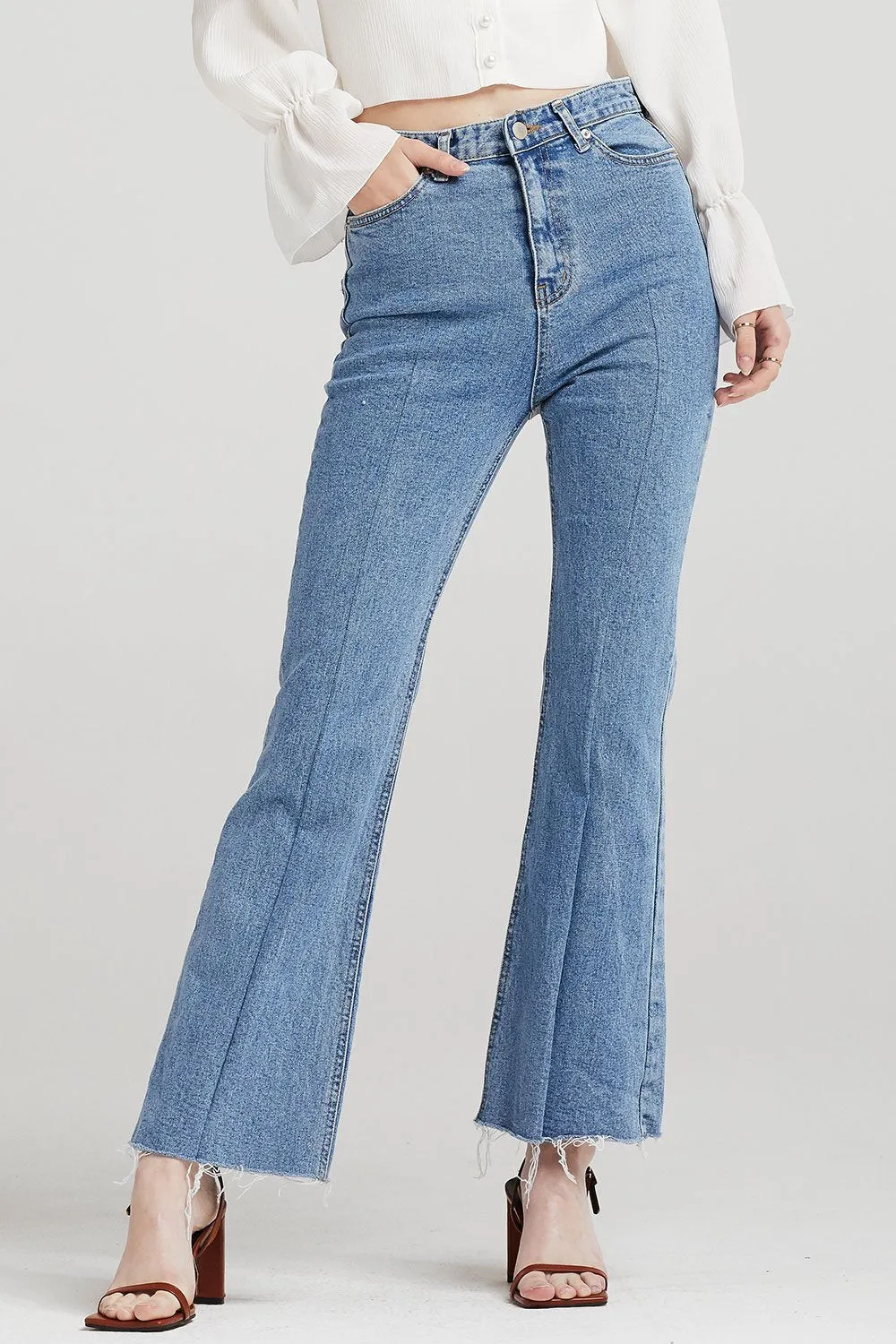 Adelyn Bootcut Jeans w/Front Seam