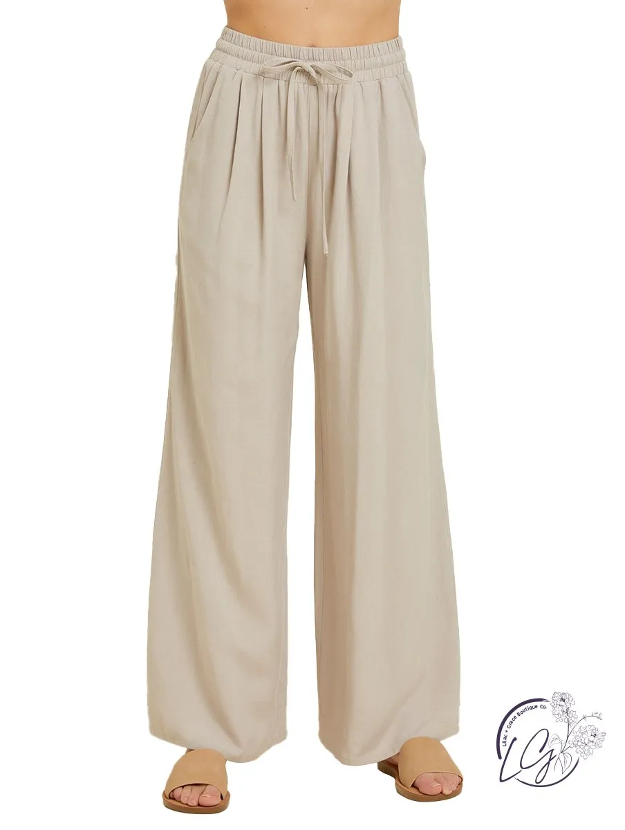 Airy Elegance Wide-Leg Trousers