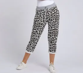 Anne   Kate Italian Leopard Print Pant White 16-20