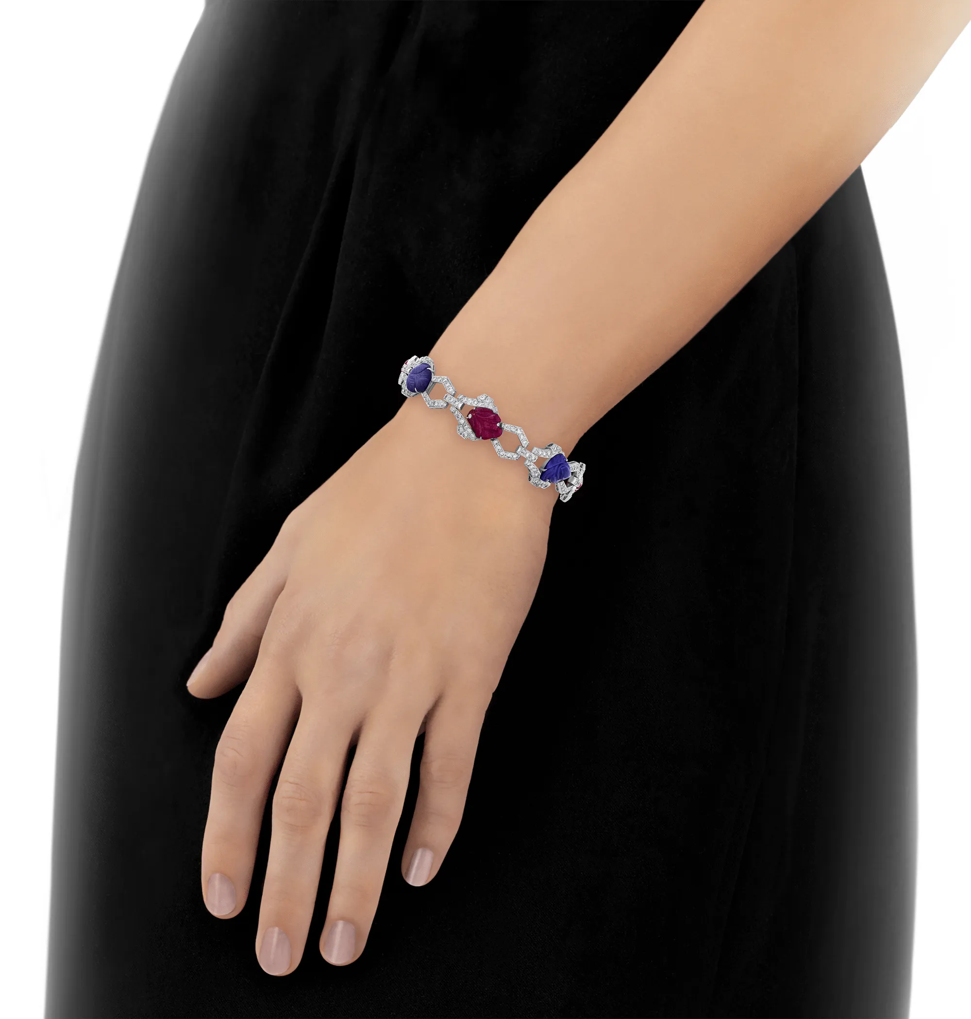 Art Deco Ruby & Sapphire Bracelet