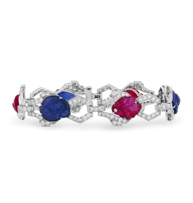 Art Deco Ruby & Sapphire Bracelet