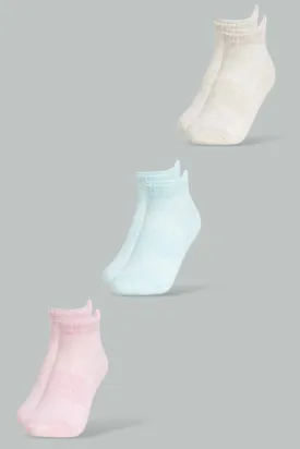 Assorted Ankle Socks For Women (Pack Of 3)