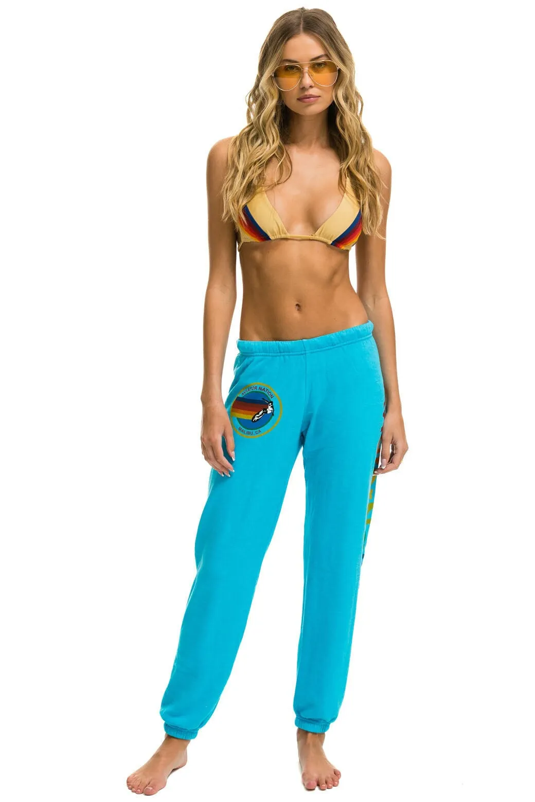 AVIATOR NATION MALIBU SWEATPANT - NEON BLUE