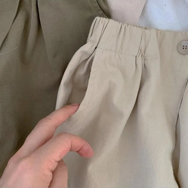 Baggy Straight Chino Trousers