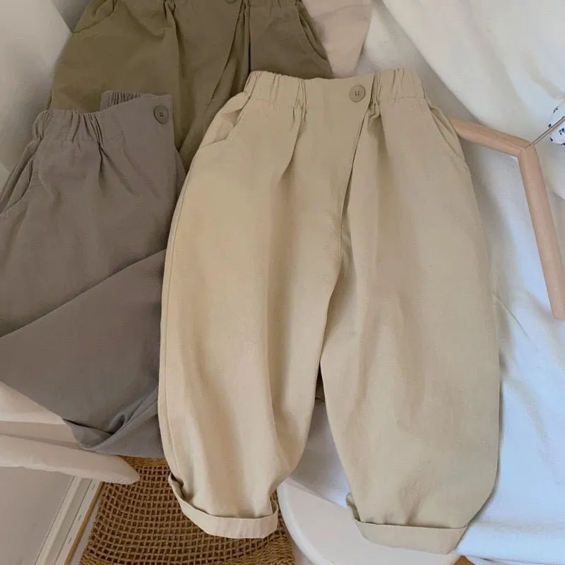 Baggy Straight Chino Trousers