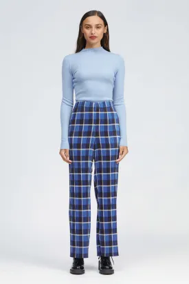 Baile Pant Navy/Blue Check