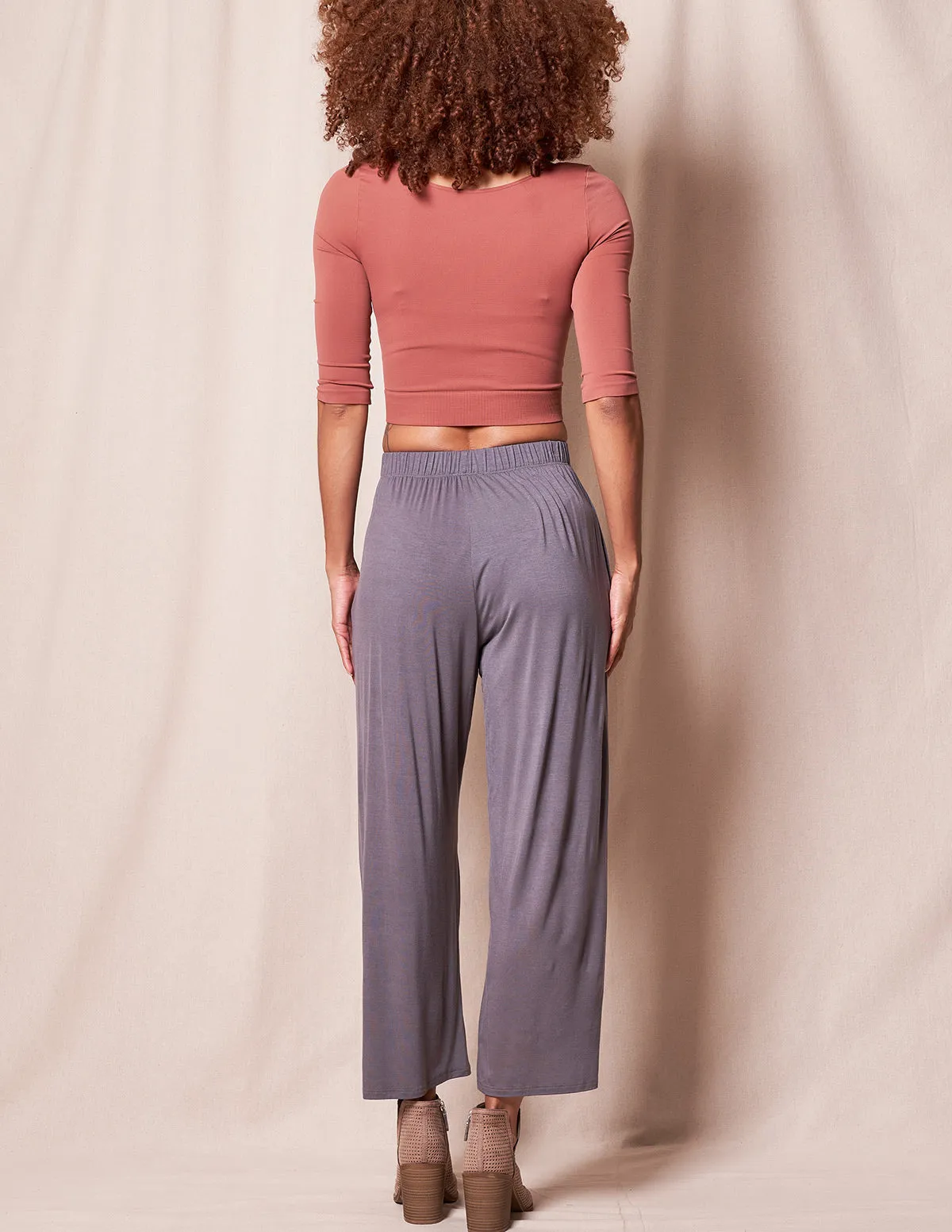 Bamboo Flowy Crop Pants - As-Is-Clearance