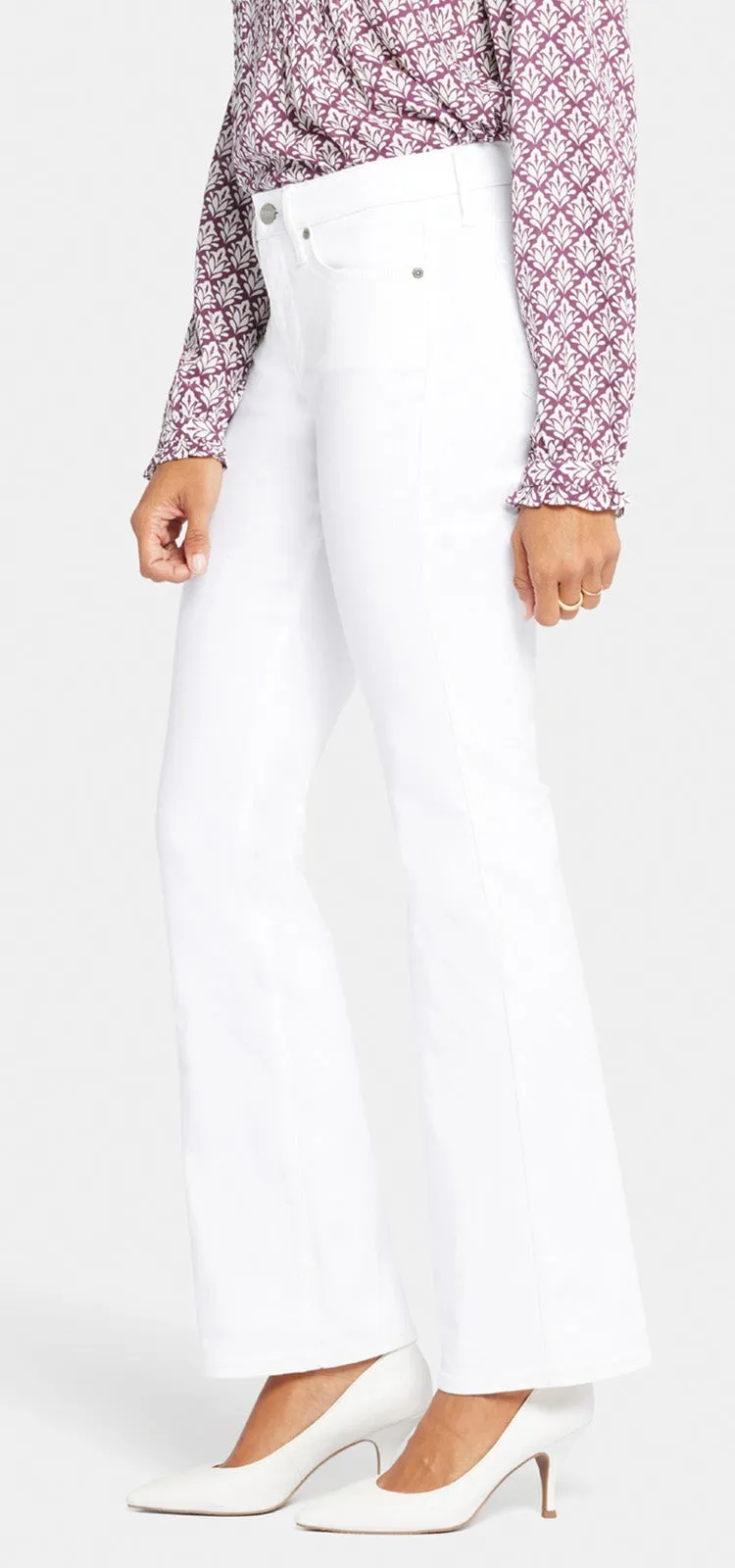 Barbara Bootcut Jeans Wit Gekleurde Denim | Optic White