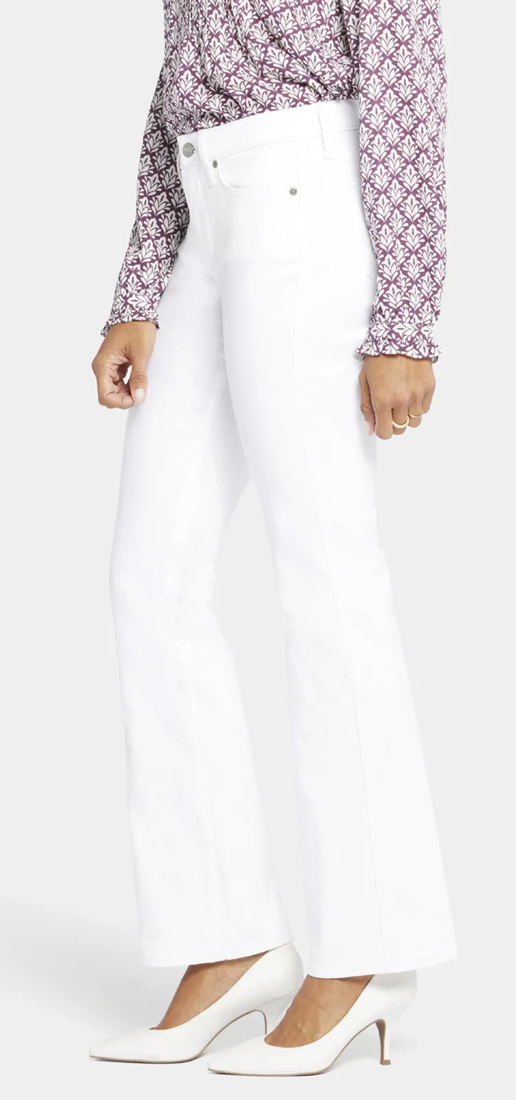 Barbara Bootcut Jeans Wit Premium Denim (Petite) | Optic White