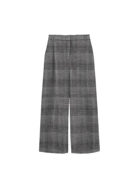 Becca Wide Leg Trouser- Mini Glen Plaid - BAACALxBECCA