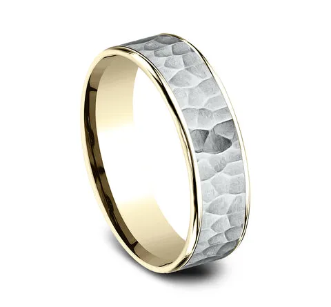 Benchmark 14k White and Yellow Gold 6.5mm Band CFT186576314KWY10