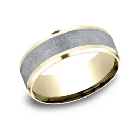 Benchmark 14k Yellow Gold and Tantalum 8mm Band CF448070GTA14KY10