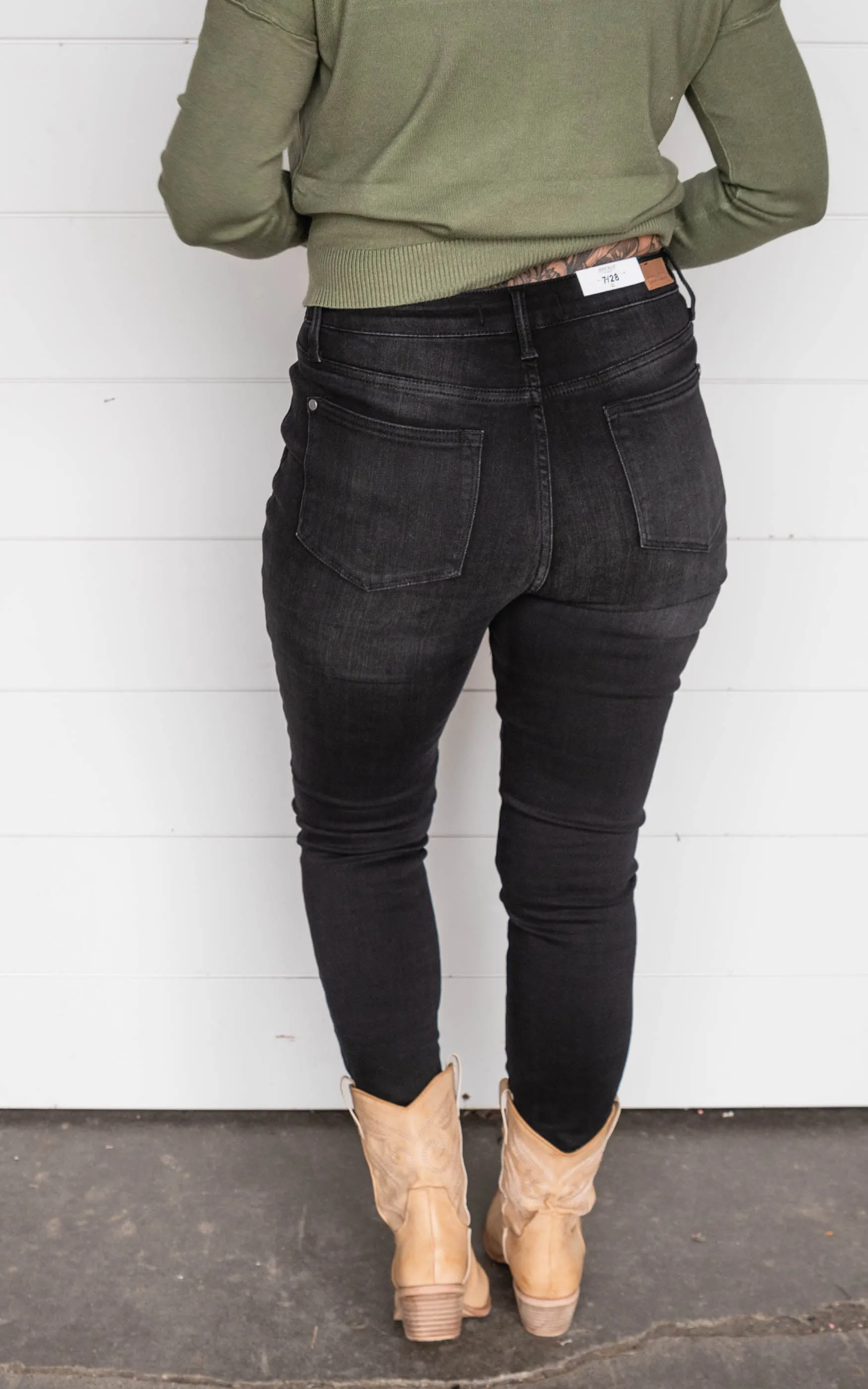 Black High Rise Skinny Jeans- Judy Blue* - Final Sale