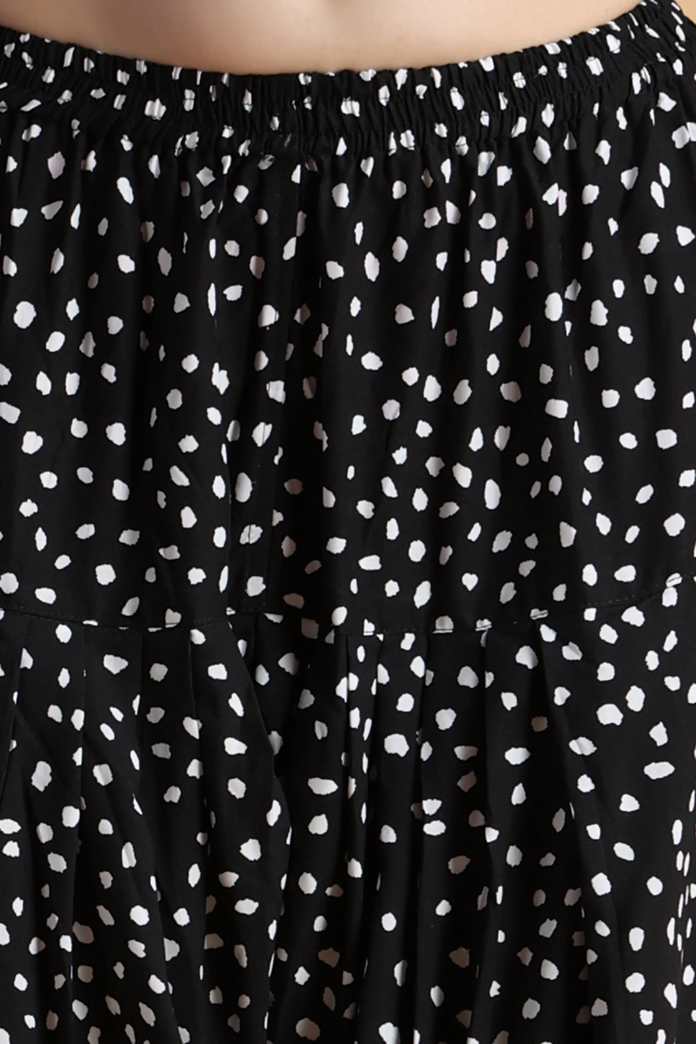 Black Polka Easy Fit Salwar