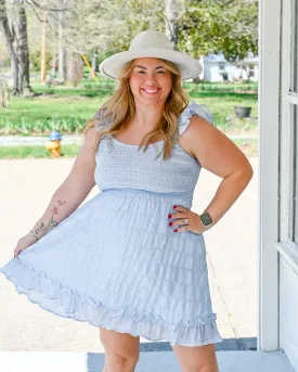 Blueberry Fields Smocked Pleated Dress