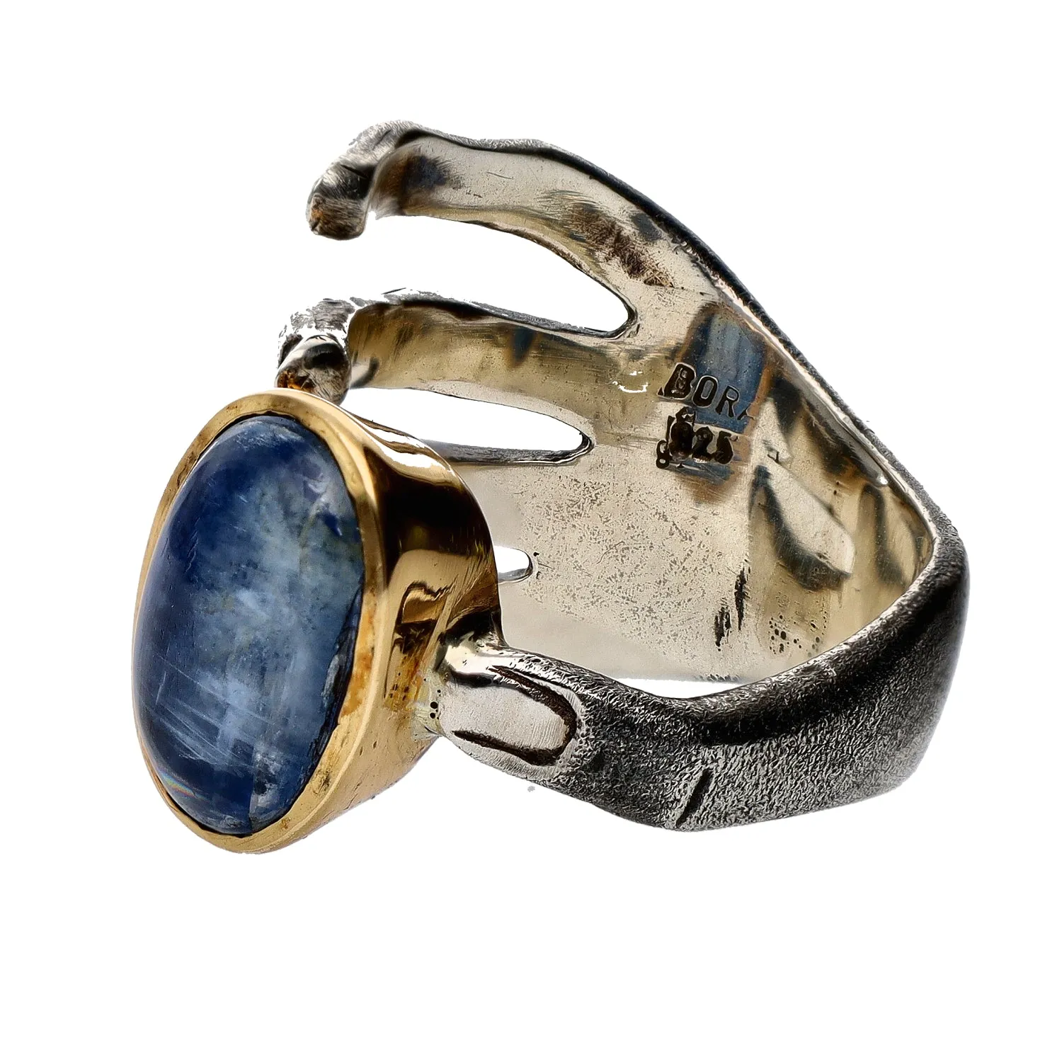 Bora Jewelry of Brooklyn Oxidized Sterling Silver & Bronze Sapphire Ring